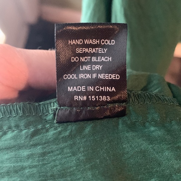 Emerald Green Current Air Long Sleeve Dress Size Medium EUC - Picture 10 of 11